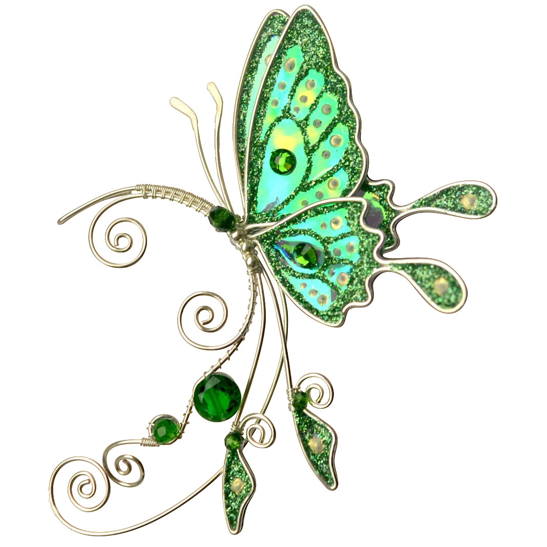 Кафф бабочка зеленый