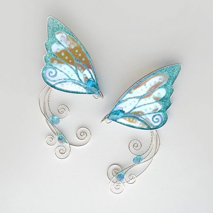 Кафф ушки бабочки голубые